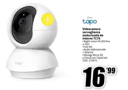 MediaWorld tapo Videocamera sorveglianza motorizzata da interno TC70 offerta