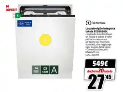 MediaWorld Electrolux Lavastoviglie integrata totale EES68600L offerta
