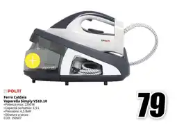 MediaWorld POLTI Ferro Caldaia Vaporella Simply VS10.10 offerta