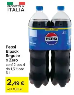 Carrefour Pepsi Bipack Regular o Zero offerta