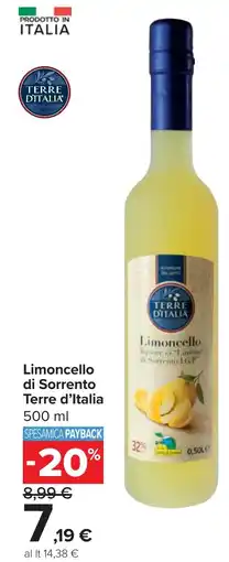 Carrefour Limoncello di Sorrento Terre d'Italia offerta
