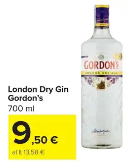 Carrefour London Dry Gin Gordon's offerta
