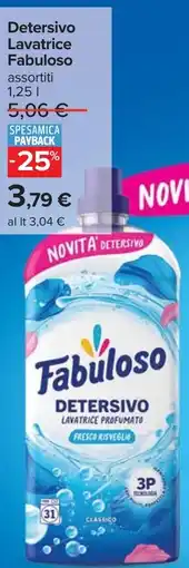 Carrefour Detersivo Lavatrice Fabuloso offerta