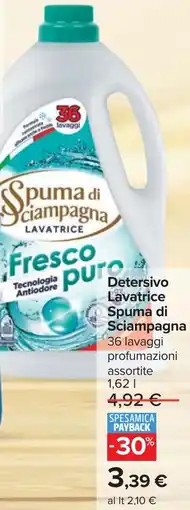 Carrefour Detersivo Lavatrice Spuma di Sciampagna offerta