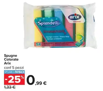 Carrefour Spugne Colorate Arix offerta