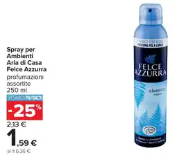 Carrefour Spray per Ambienti Aria di Casa Felce Azzurra offerta