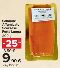 Carrefour Salmone Affumicato Scozzese Fetta Lunga offerta