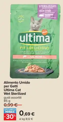 Carrefour Alimento Umido per Gatti Ultima Cat Wet Sterilized offerta