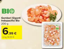 Carrefour Gamberi Giganti Indopacifici BIO offerta