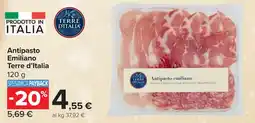 Carrefour Antipasto Emiliano TERRE D'ITALIA offerta