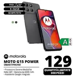 Comet Motorola MOTO G15 POWER SMARTPHONE offerta