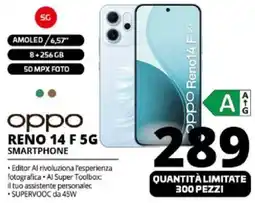 Comet oppo RENO 14 F 5G SMARTPHONE offerta