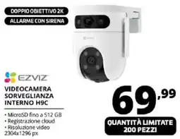 Comet EZVIZ VIDEOCAMERA SORVEGLIANZA INTERNO H9C offerta
