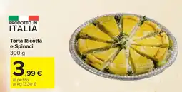Carrefour Torta Ricotta e Spinaci offerta