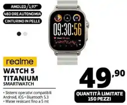 Comet realme WATCH 5 TITANIUM SMARTWATCH offerta