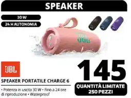 Comet JBL SPEAKER PORTATILE CHARGE 6 offerta