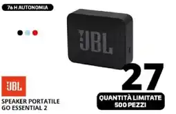 Comet JBL SPEAKER PORTATILE GO ESSENTIAL 2 offerta