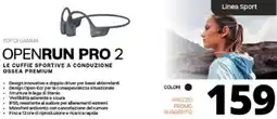 Comet OPENRUN PRO 2 LE CUFFIE SPORTIVE A CONDUZIONE OSSEA PREMIUM offerta