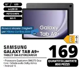 Comet SAMSUNG GALAXY TAB A9+ TABLET SM-X210RZAREUE offerta