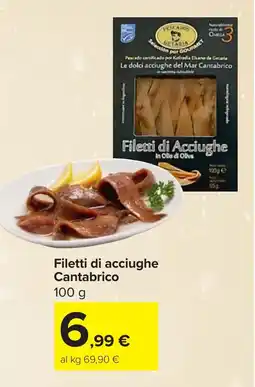Carrefour Filetti di acciughe Cantabrico offerta