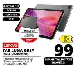 Comet Lenovo TAB LUNA GREY TABLET ZAEH0049SE offerta