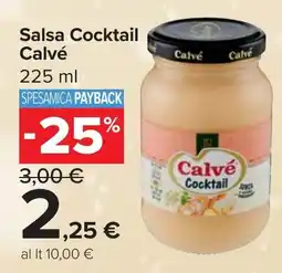 Carrefour Salsa Cocktail Calvé offerta