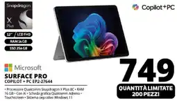Comet Microsoft SURFACE PRO COPILOT + PC EP2-27644 offerta