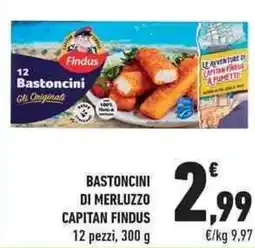 Conad City Bastoncini di merluzzo capitan FINDUS offerta