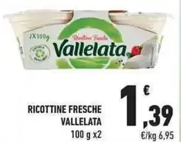 Conad City Ricottine fresche VALLELATA offerta
