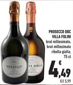 Conad City Prosecco doc VILLA FOLINI offerta