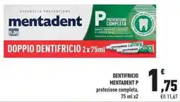 Conad City Dentifricio MENTADENT P offerta