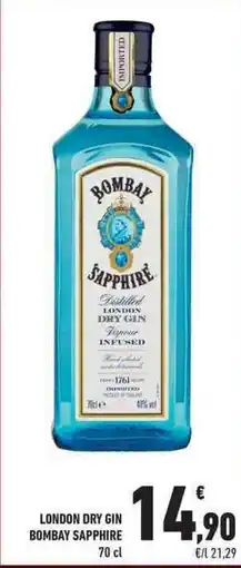 Conad City London dry gin BOMBAY SAPPHIRE offerta