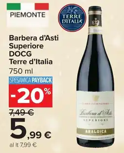 Carrefour Barbera d'Asti Superiore DOCG TERRE D'ITALIA offerta