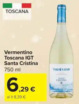 Carrefour Vermentino Toscana IGT SANTA CRISTINA offerta