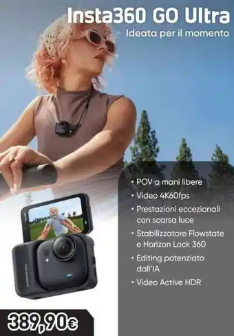 Unieuro Insta360 GO Ultra offerta