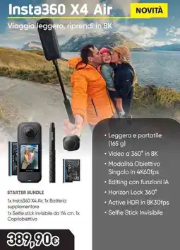 Unieuro Insta360 X4 Air offerta