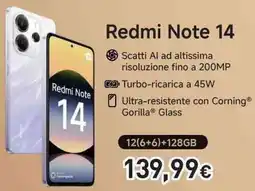 Unieuro Redmi Note 14 offerta