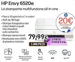 Unieuro HP Envy 6520e offerta