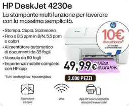 Unieuro HP DeskJet 4230e offerta