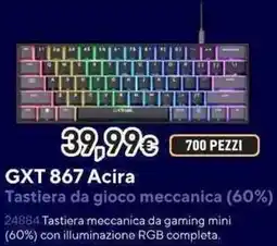 Unieuro GXTrust GXT 867 Acira Tastiera da gioco meccanica (60%) offerta