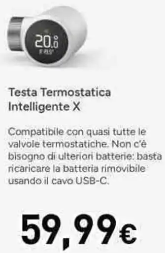 Unieuro Testa Termostatica Intelligente X offerta