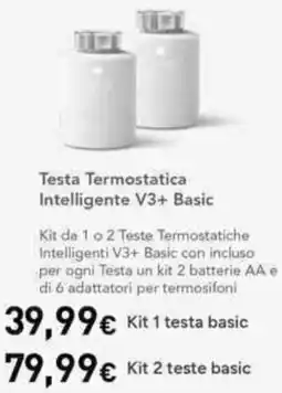 Unieuro Testa Termostatica Intelligente V3+ Basic offerta