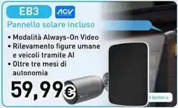Unieuro EZVIZ EB3 Pannello solare incluso offerta