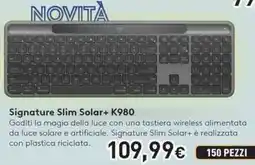 Unieuro Logitech Signature Slim Solar+ K980 offerta