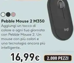 Unieuro Logitech Pebble Mouse 2 M350 offerta