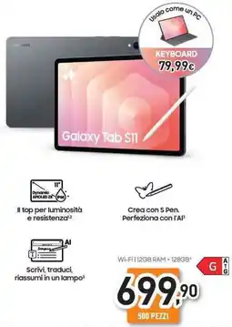 Unieuro SAMSUNG Galaxy Tab S11 offerta