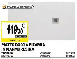 Tecnomat Piatto doccia pizarra in marmoresina offerta