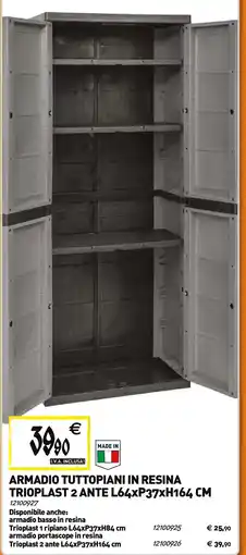 Tecnomat Armadio tuttopiani in resina trioplast 2 ante offerta