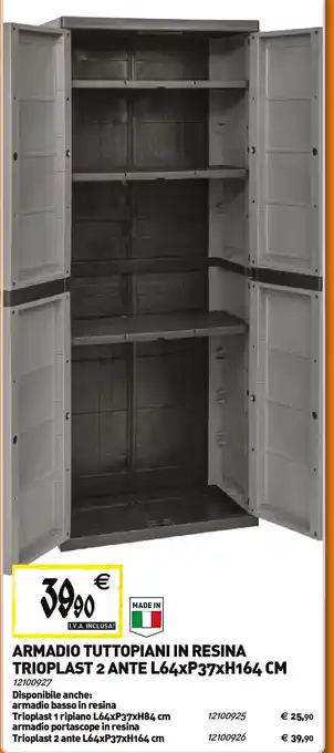 Tecnomat Armadio tuttopiani in resina trioplast 2 ante offerta