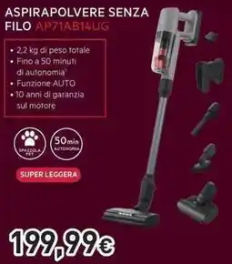 Unieuro AEG ASPIRAPOLVERE SENZA FILO AP71AB14UG offerta